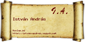 István András névjegykártya