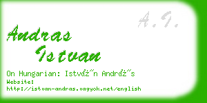 andras istvan business card